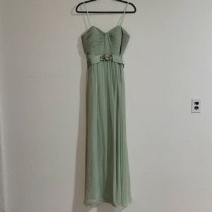Adrianna Papell Formal Pastel Green Dress w/Ribbon Belt